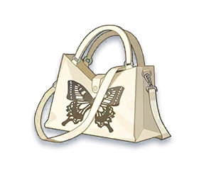 蝶柄のショルダーバッグの設計図